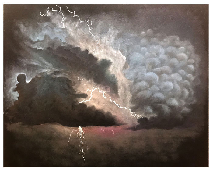 Stormy Clouds, oil painting, Anne Pennypacker
